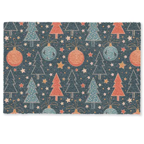 Illustratie - Kerst - Symbolen - Blauw Deurmat klein 898 -zkaufland3d
