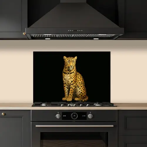 Panter - Realistisch - Bruin keuken achterwand spatscherm klein -sfeer1