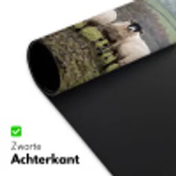 Schapen - Rij - Weide - Dieren - Platteland Muismat XXL klein -sfeer2