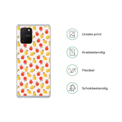 Vruchten - Sinaasappels - Citroen Telefoonhoesje Samsung Galaxy S10 Lite klein 364 -specsS10Lite