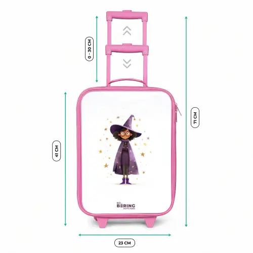 De paarse tovenaarsmantel Kinderkoffer - Roze klein -productfoto_formaten