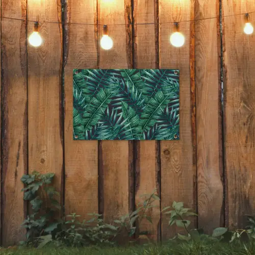 Jungle - Bladeren - Tropisch tuinposter los doek klein -sfeer1