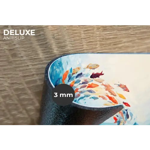 Zee - Vissen - Kleurrijk - Dynamisch Placemat vinyl groot -closeup