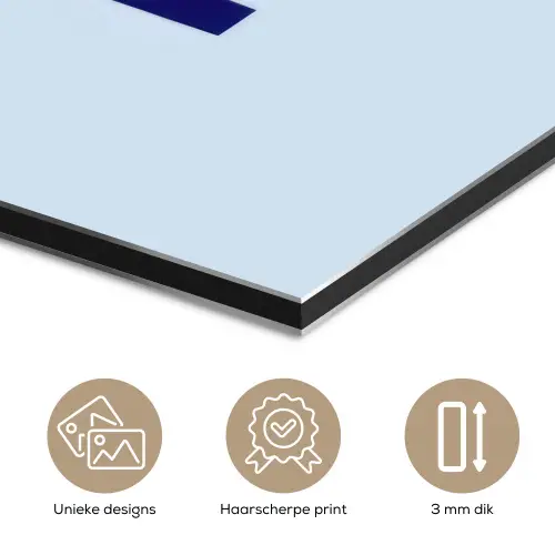 Why not - Blauw - Licht blauw - Quote aluminium wit klein -closeup_NL