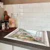 Doorkijk - Italië - Bloemen - Zee - Kust - Stad - Bergen Inductie beschermer vinyl 3mm middel -sfeer3