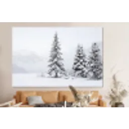 Fijnsparren - Sneeuw - Winter - Landschap - Stilte forex 5mm xxl -bovenbank