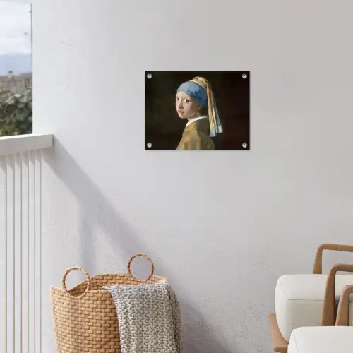 Meisje met de parel - Schilderij - Oude meesters - Vermeer tuinposter los doek klein -sfeer8