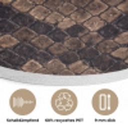 Python - Schubben - Brons Akoestische PET Vilt - Rond klein -closeup_DE