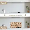 Kastanje Champignons - Beige keuken achterwand spatscherm klein -voor_na_FR