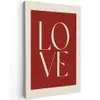 Love - Rood - Minimalistisch Tuinposter op houten frame 2 cm dik klein -3d