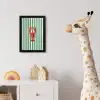Kreeft - Strepen - Realistisch - Zomers fotolijst zwart zonder passe partout klein -usfeer4_kinderkamer