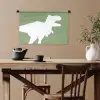 Dino - T-rex - Dinosaurus - Groen - Tyrannosaurus rex Wandkleed katoen klein -sfeer6