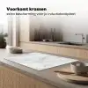 Gebroken Witte Marmerijsschotsen Inductie beschermer vinyl 3mm klein -sfeer1