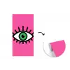 Minimalistisch - Oog - Roze fotobehang vinyl groot -3d