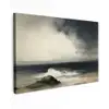 Zee - Rotsen - Storm Tuinposter op houten frame 2 cm dik klein -3d