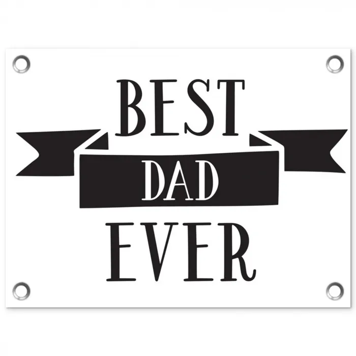 Papa - Quote - Beste papa tuinposter los doek klein -3d