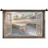 Doorkijk - Strand - Duinen - Zee - Natuur Wandkleed katoen klein -zz3d