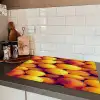 Vrucht - Waterdruppels - Oranje Inductie beschermer vinyl 3mm klein 276 -sfeer3