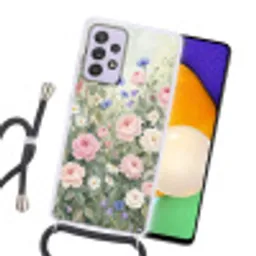 Bloemen - Tuin - Natuur - Kleurrijk Hoesje Samsung Galaxy A52 5G met koord klein -sfeer1