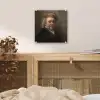 Zelfportret - Schilderij van Rembrandt van Rijn plexiglas 5mm klein -sfeer4