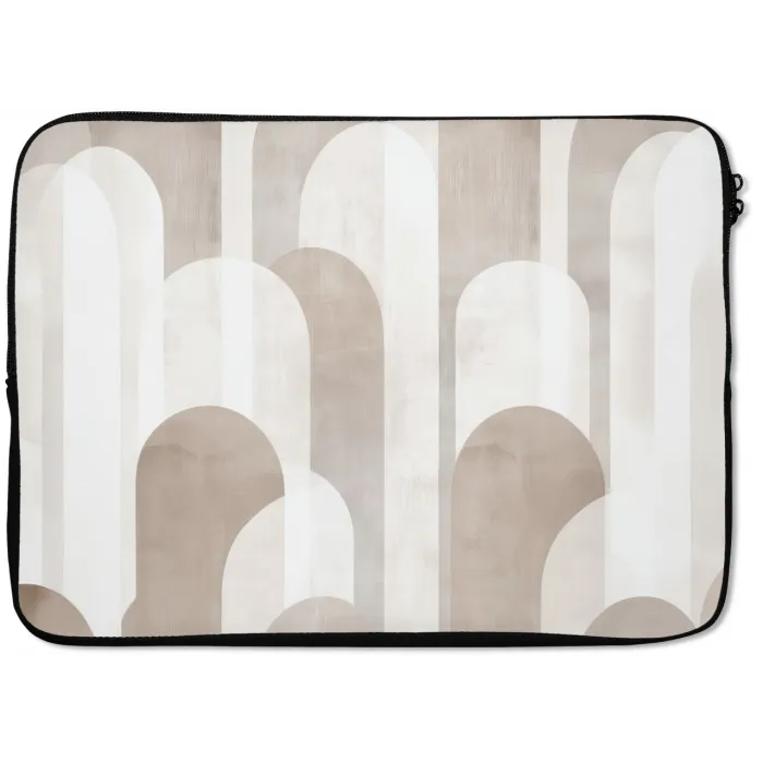 Abstracte bogen - Modern - Beige laptophoes neopreen klein -zkaufland3dotto