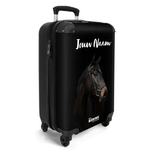Elegant zwart paard NBS - Handbagage koffer - Kinderen Unisex middel -productfoto_3d