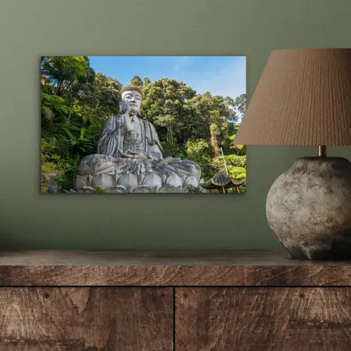 Boeddha beelden - Jungle - Buddha - Spiritualiteit - Mediteren aluminium wit klein -sfeer2
