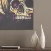 Schedels - Graffiti - Neon PET vilt middel -sfeer6_closeup