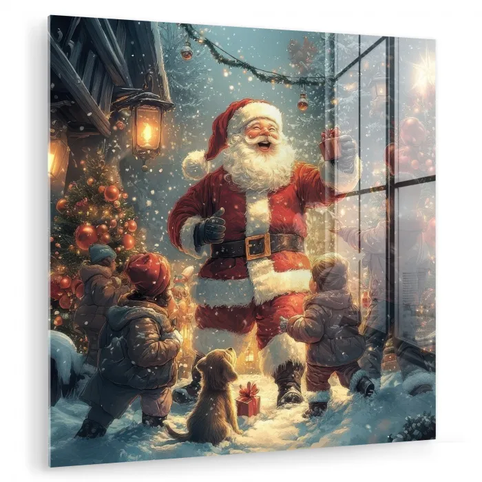 Kerstvreugde - Sneeuw - Kleurrijk plexiglas 5mm klein -zzzproduct_nieuw