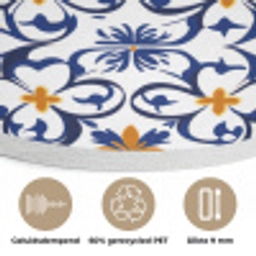 Patroon - Modern - Kleurrijk Akoestische PET Vilt - Rond klein 838 -closeup_NL