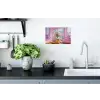 Pink - City - Bloemen Muursticker klein -keuken