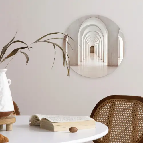 Hal - Bogen - Symmetrisch - Modern Wandcirkel plexiglas klein -sfeer4