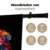 Kleurrijke leeuw in graffiti stijl Wandkleed katoen klein -sfeer2
