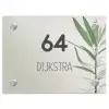 Lichtbeige met plant - Modern Naambord Rechthoek middel -3d
