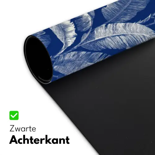 Blad - Palm - Blauw Muismat XXL klein 681 -sfeer2