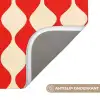 Golvend patroon - Retro - Rood - Beige Badmat klein 997 -USP_AntislipNL