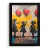 Graffiti - Kinderen - Street art - Ballon - Banksy fotolijst zwart zonder passe partout klein -3d