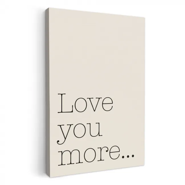 Minimalistisch - Love - Beige KitchenYeah - Keuken - Canvas klein -3d