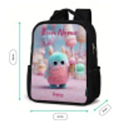 Zoet Monstersnoep Avontuur Rugzak - Zwart middel -productfoto_formaten