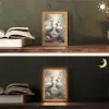 Pauwen - Pauwenveren - Vogels - Bloemen - Natuur Light Box met kabel (Tafellamp) klein -sfeer3