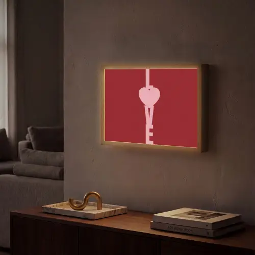 Love - Rood - Blokletters Light Box met batterij (Wandlamp) middel -sfeer1