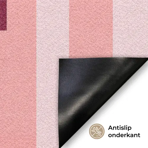 Roze - Quote - Strepen Deurmat klein -antislip_NL