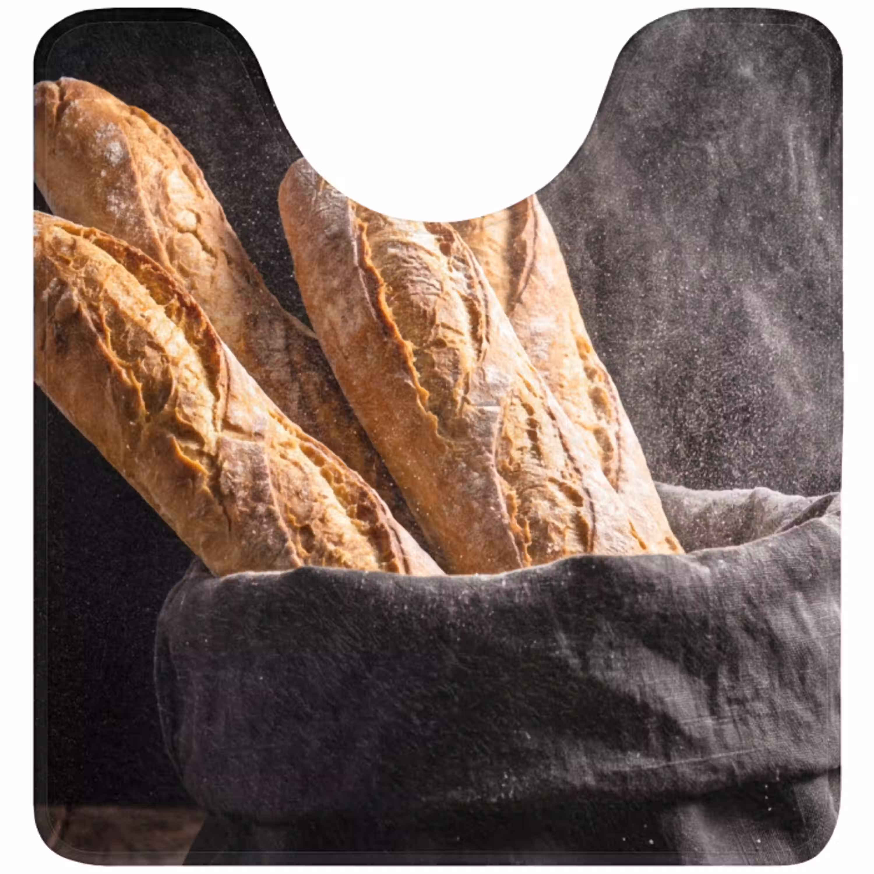 Brood - Zak - Eten WCmat U-uitsnede middel -3d