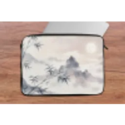Bamboe - Azië - Grijs laptophoes neopreen klein -tafel
