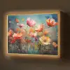 Bloemen - Watercolor - Kunst - Botanisch - Natuur Light Box met batterij (Wandlamp) middel -z3d_website