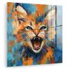 Kat - Kleurrijk - Oranje - Blauw plexiglas 5mm klein -zzzproduct_nieuw