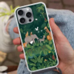 Tropisch - Jungle -  Groen Hoesje iPhone 16 Pro Max met koord klein -sfeer3