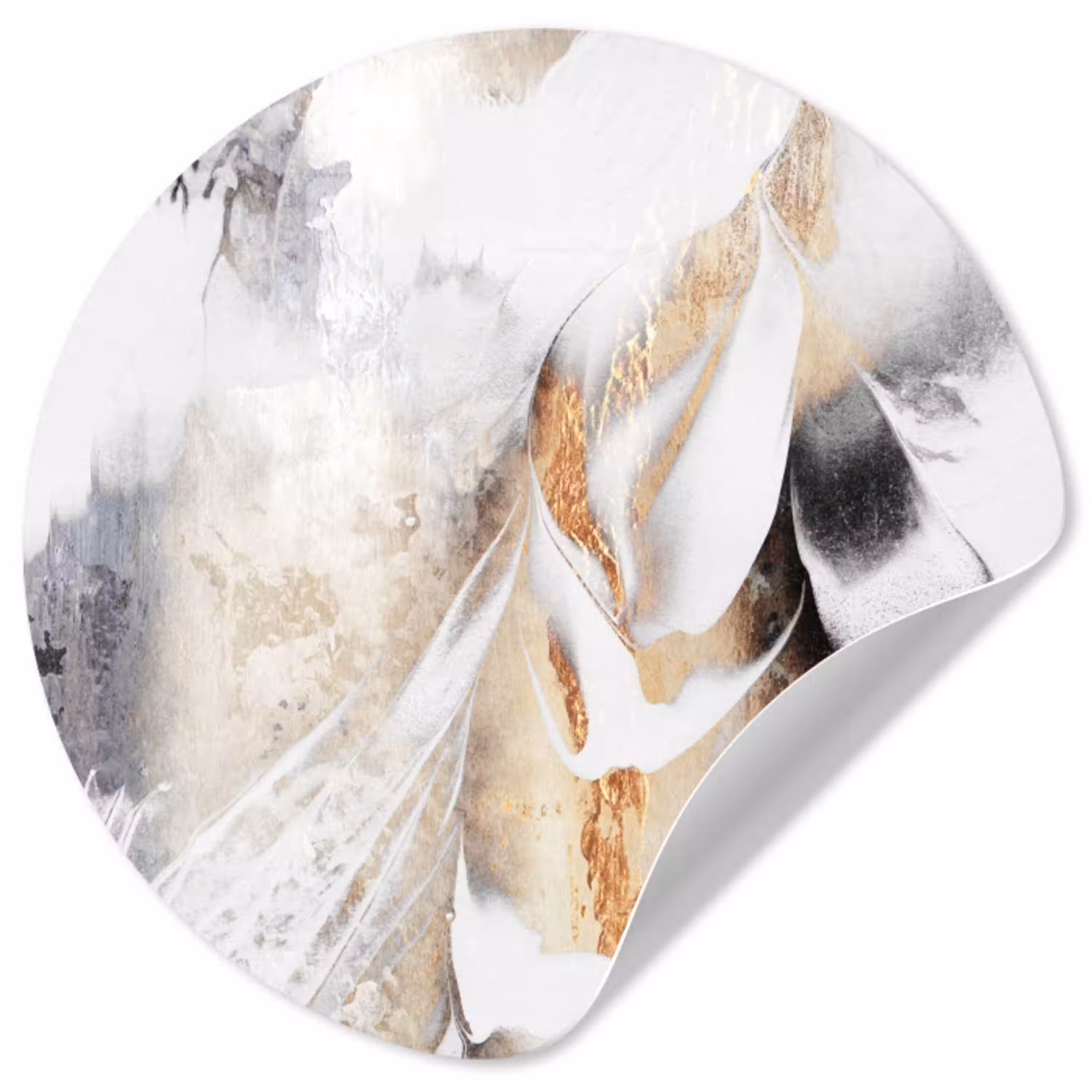 Abstract - Gold - Design - Luxe Wandcirkel behangsticker klein -3d