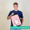 Cartoon unicorn met regenboogmanen Rugzak - Zwart middel -sfeer7_NL