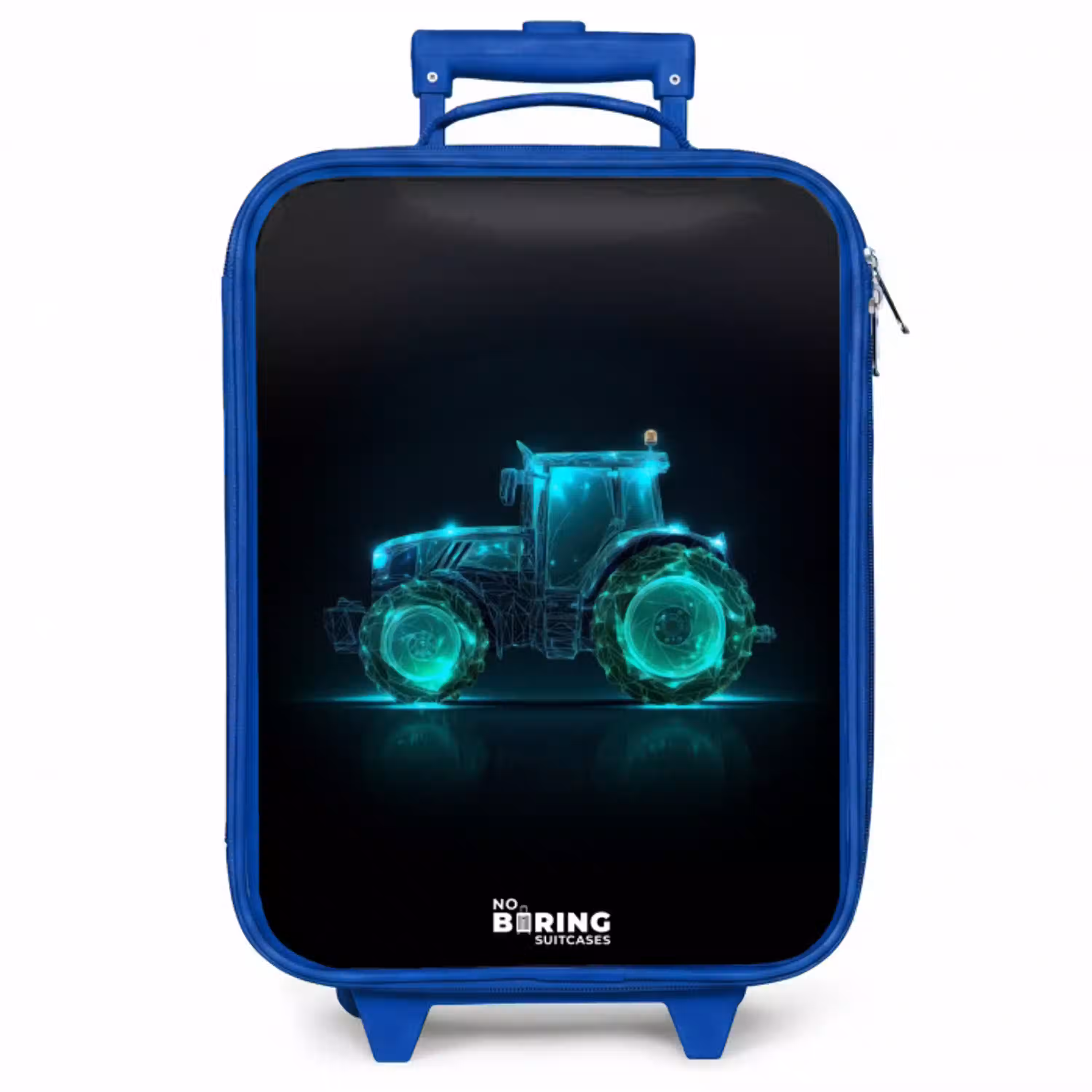 Neontractor op zwarte ondergrond Kinderkoffer - Blauw klein -zzz_website3d